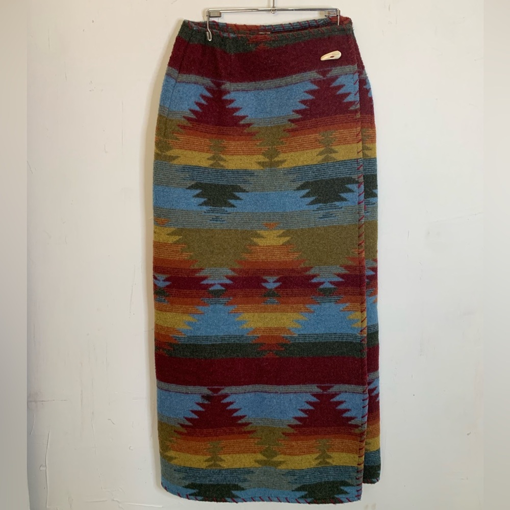Double D Ranch Wear Wool Western Wrap Skirt